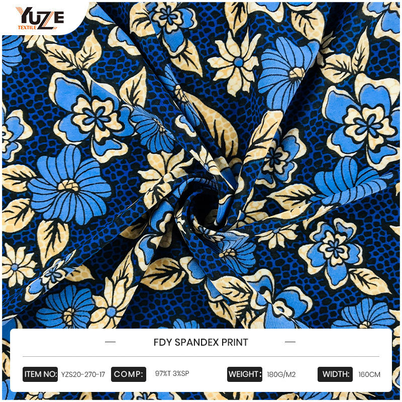 YZS20-270-17 fdy spandex print