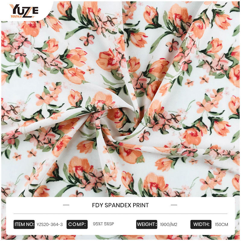 YZS20-364-3 fdy spandex print