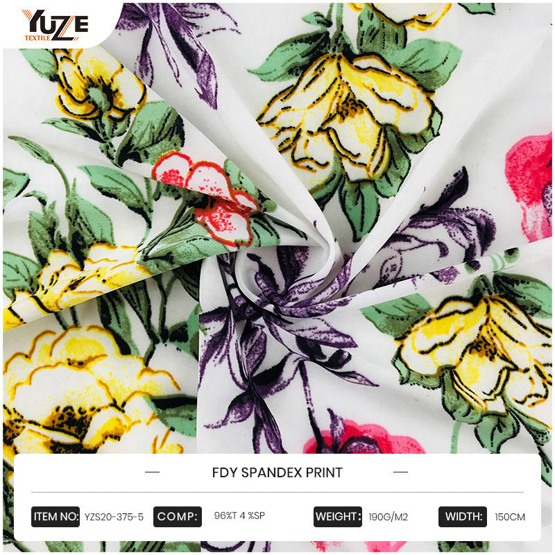 YZS20-375-5 fdy spandex print