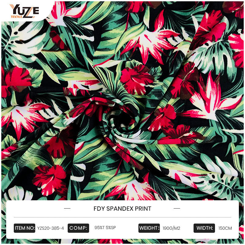 YZS20-385-4 fdy spandex print