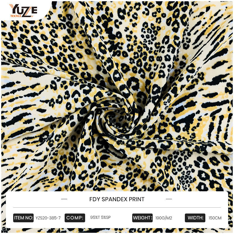 YZS20-385-7 fdy spandex print