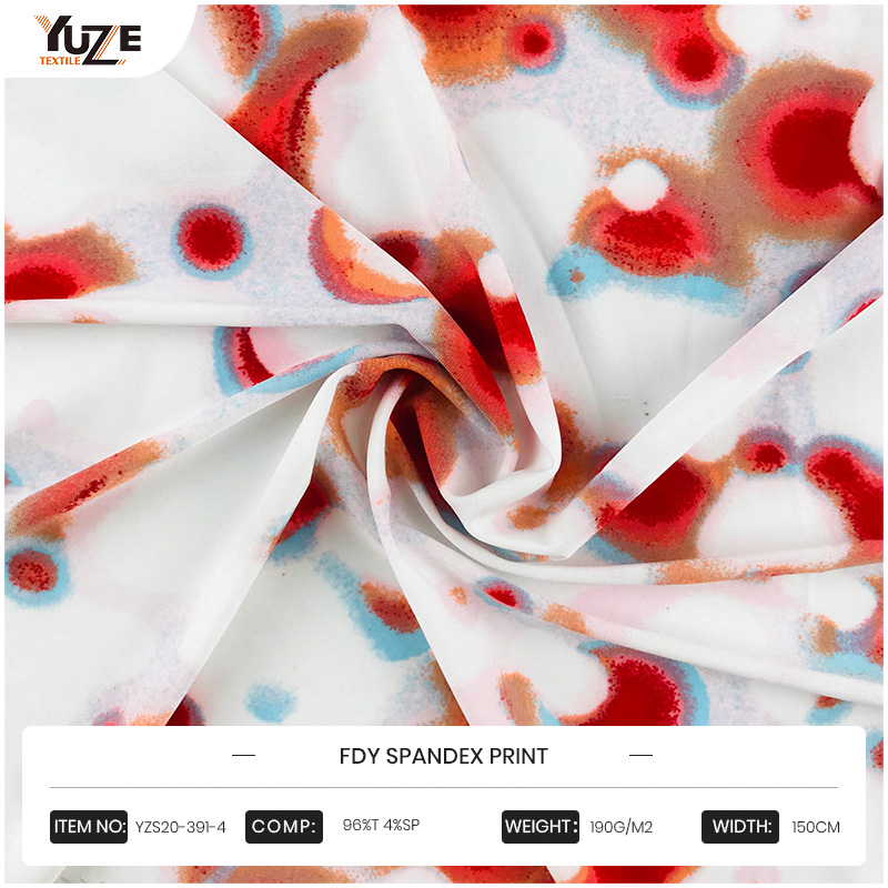 YZS20-391-4 fdy spandex print