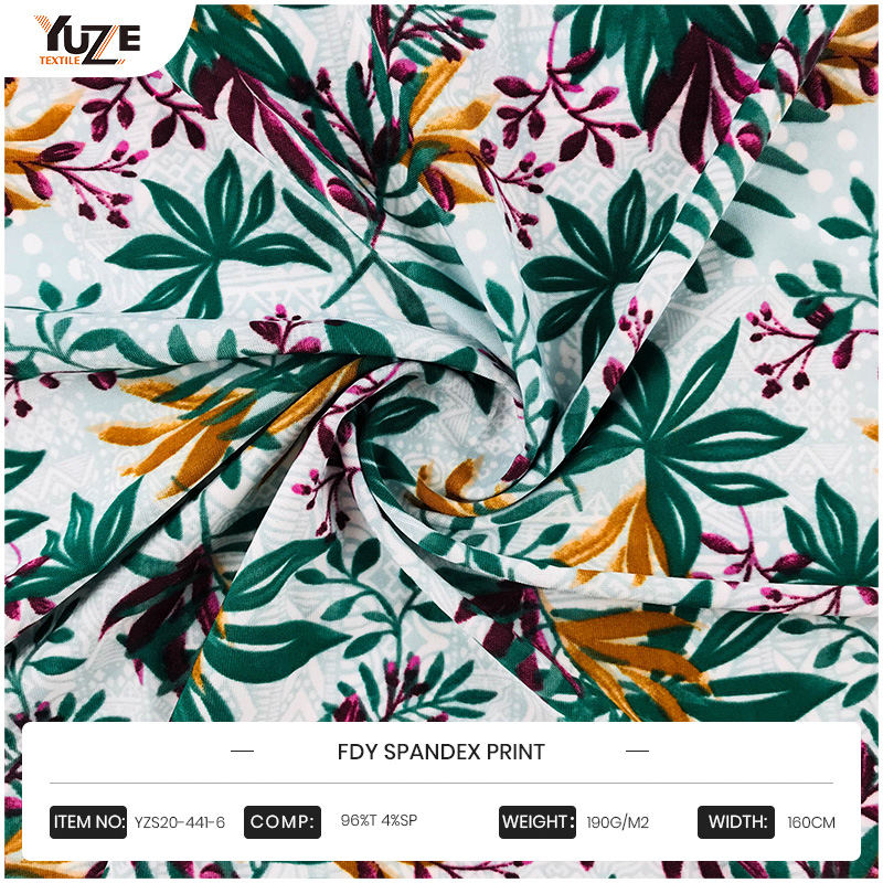 YZS20-441-6 fdy spandex print