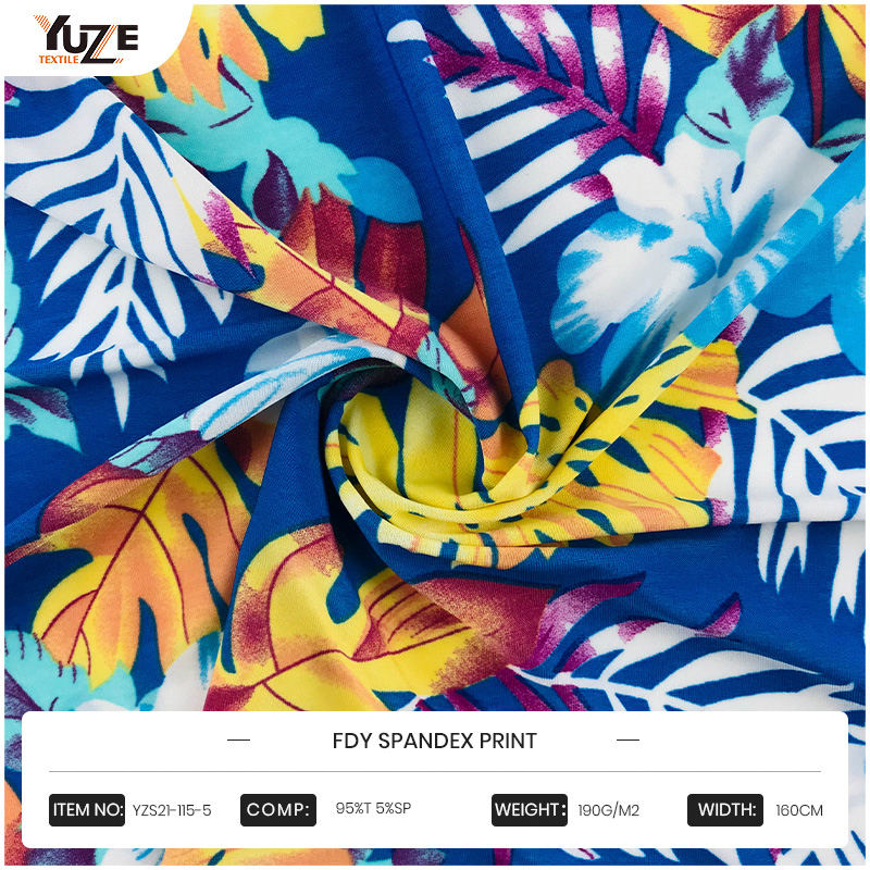 YZS21-115-5 fdy spandex print