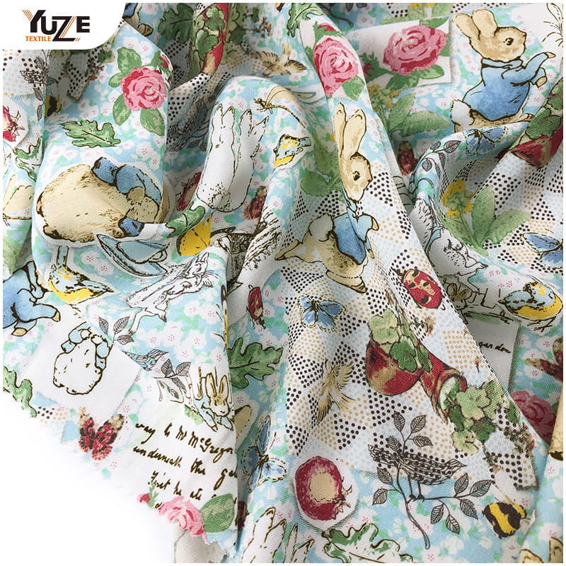 YZW-020612-10 Rayon Poplin Digital Print