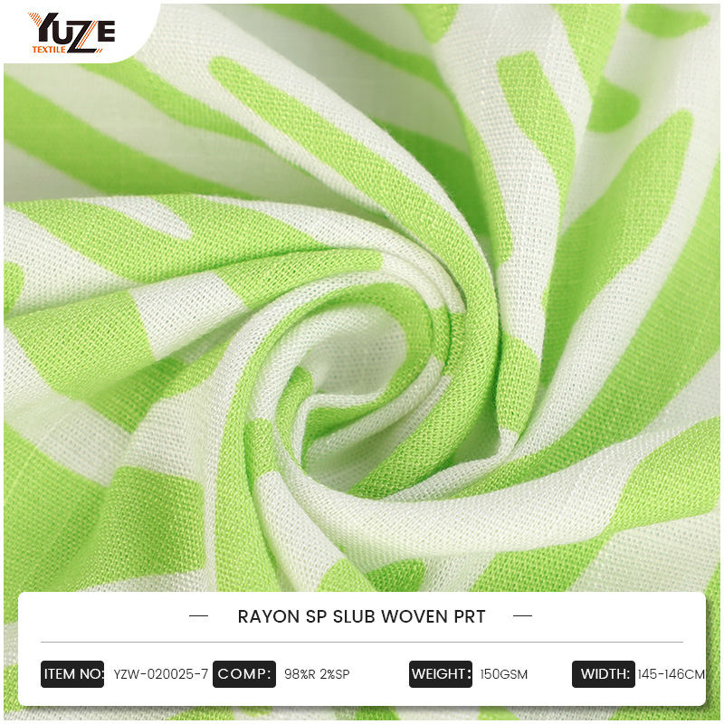 YZW-020025-7 Rayon SP Slub tkani PRT