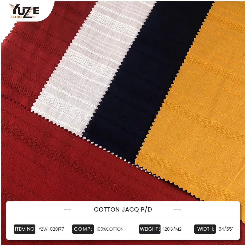YZW-020177 Cotton Jacq PD Jacquard Technology: Savršena fuzija tkanja i umjetnosti